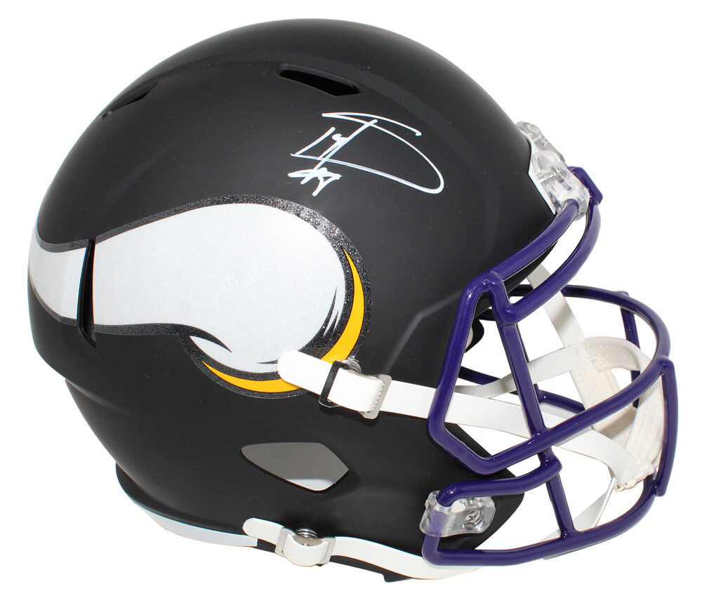 Stefon Diggs Signed Minnesota Vikings Flat Black Matte Riddell Speed ...