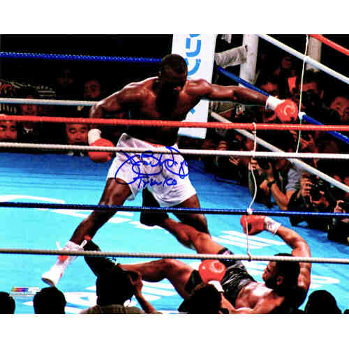 James Buster Douglas Signed Boxing Mike Tyson Knockout 8x10 Photo w/Tyson KO