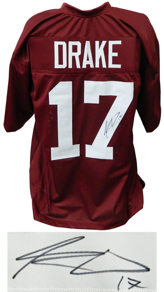 Kenyan Drake Signed Maroon Custom Football Jersey Schwartz Sports