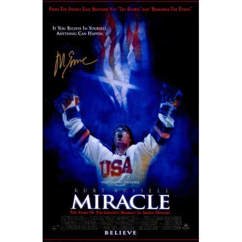 Mike Eruzione Signed 'Miracle' 11x17 Movie Poster