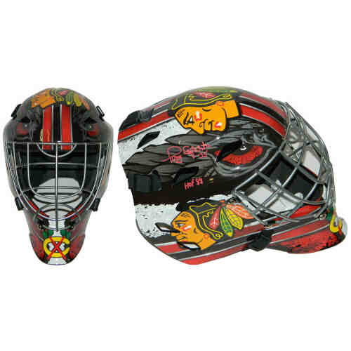 Tony Esposito Signed Chicago Blackhawks Franklin Replica Hockey Goalie Mask w/HOF'88