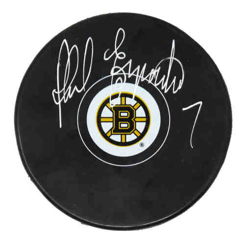 Phil Esposito Signed Boston Bruins Logo Hockey Puck