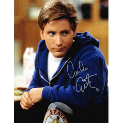 Emilio Estevez Signed The Breakfast Club Andrew Clark 11x14 Photo