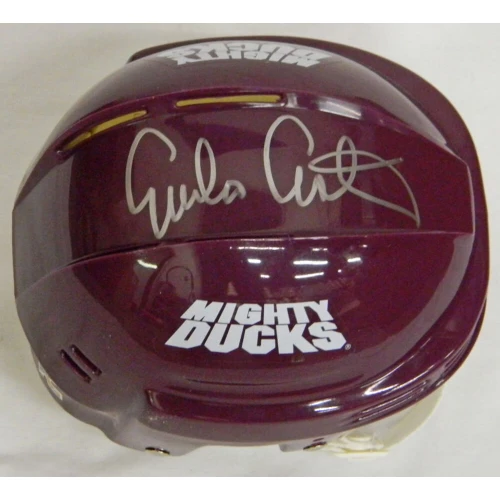 Emilio Estevez Signed Mighty Ducks Hockey Mini Helmet