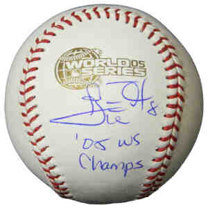 Carl Everett Signed Rawlings Official 2005 World Series Baseball w/05 WS Champs