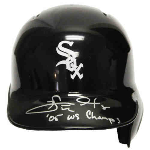 Carl Everett Signed Chicago White Sox Rawlings Mini Batting Helmet w/05 WS Champs