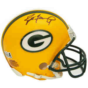 Brett Favre Signed Green Bay Packers Riddell Mini Helmet