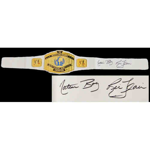 Ric Flair Signed WWE Intercontinental Championship White Replica Belt w/Nature Boy