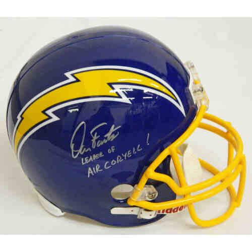 Dan Fouts Signed Chargers Throwback F/S Replica Helmet w/Leader Of Air Coryell - JSA