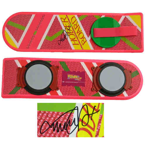 Michael J Fox Signed Back To The Future Part II Pink Hover Board