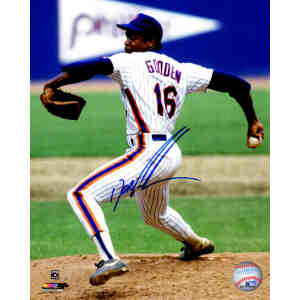 Athlon Sports Doc/Dwight Gooden signed White Pinstripe Custom Stitched Pro  Baseball Jersey XL- JSA Witnessed