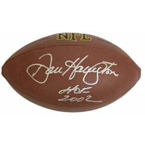 Dan Hampton Signed Wilson NFL Full Size Super Grip Football w/HOF 2002