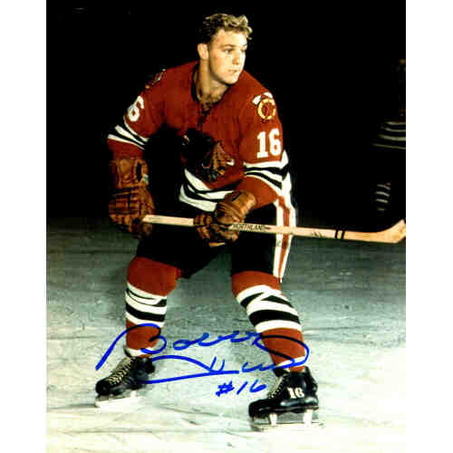 Bobby Hull Signed Chicago Blackhawks Color Stance 8x10 Photo