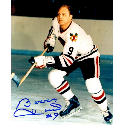 Bobby Hull Signed Chicago Blackhawks In Game Skating 8x10 Photo