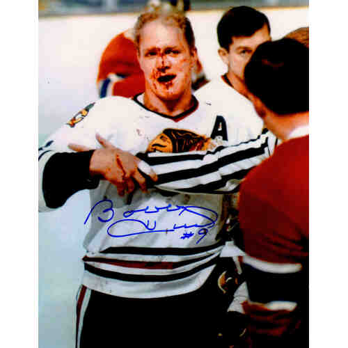 Bobby Hull Signed Chicago Blackhawks 'Blood' 11x14 Photo