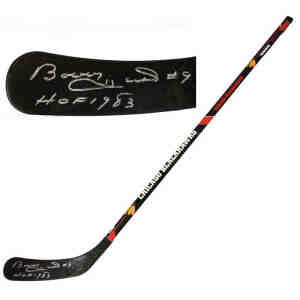 Bobby Hull Signed Chicago Blackhawks Logo 48 Inch Full Size Hockey Stick w/HOF 1983