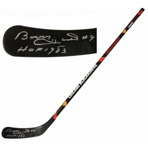 Bobby Hull Signed Chicago Blackhawks Logo 48 Inch Full Size Hockey Stick w/HOF 1983