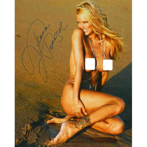 Jenna Jameson Signed Nude Topless On Beach 16x20 Photo