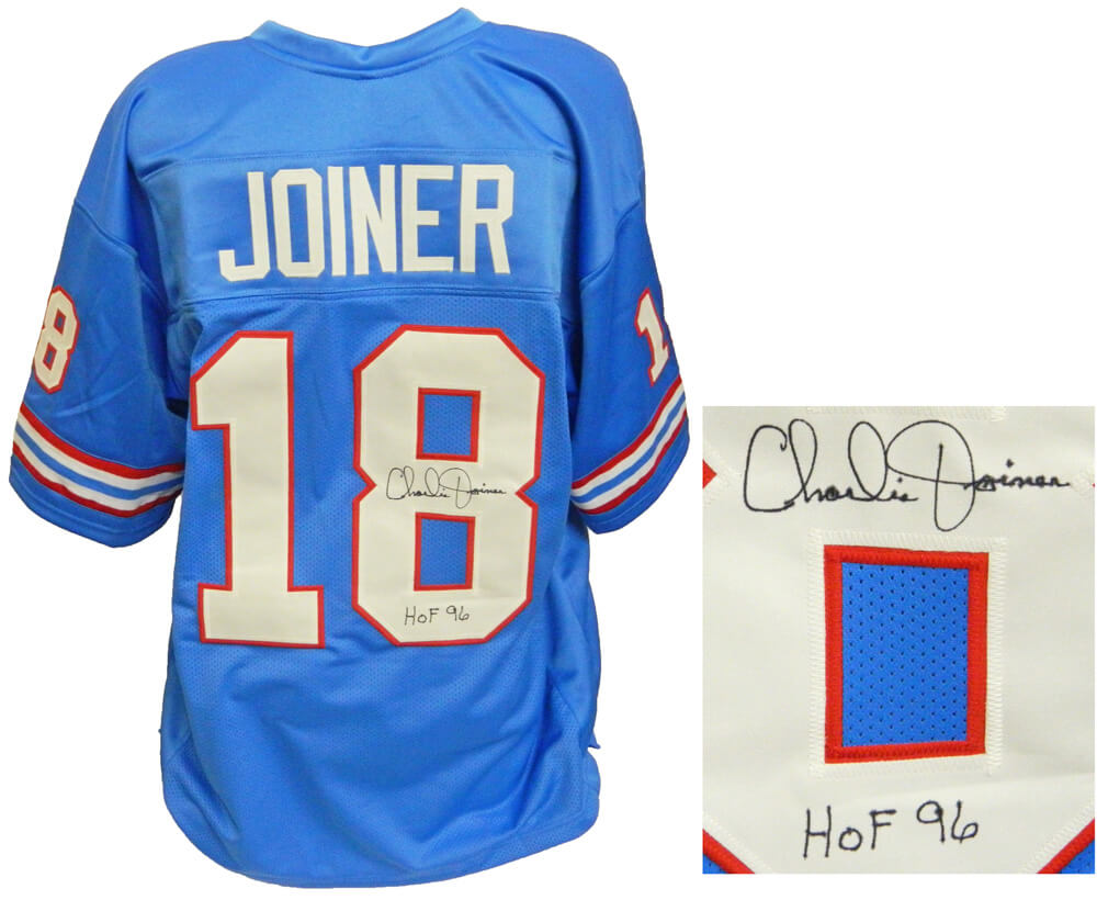 Charlie Joiner Signed Blue Throwback Custom Football Jersey w/HOF 96 –  Schwartz Sports Memorabilia