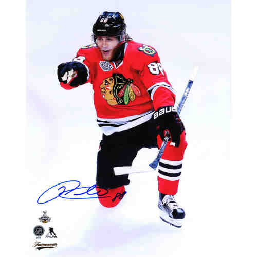 Patrick Kane Signed Chicago Blackhawks 2015 Stanley Cup Finals Goal Celebration 8x10 Photo