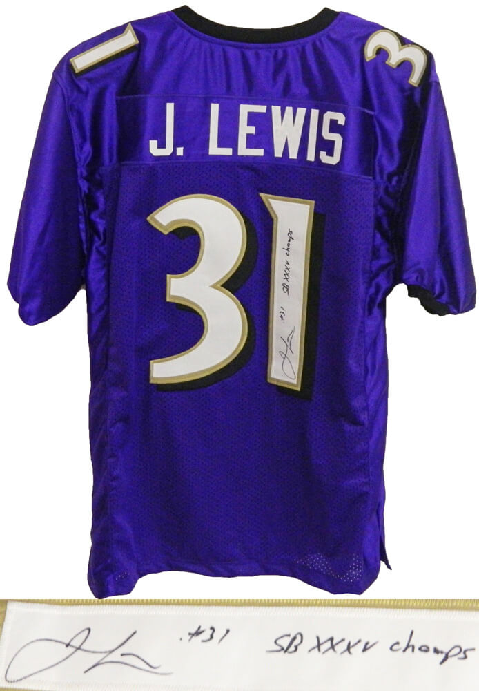 Jamal Lewis Signed Purple Custom Jersey w/SB XXXV Champs
