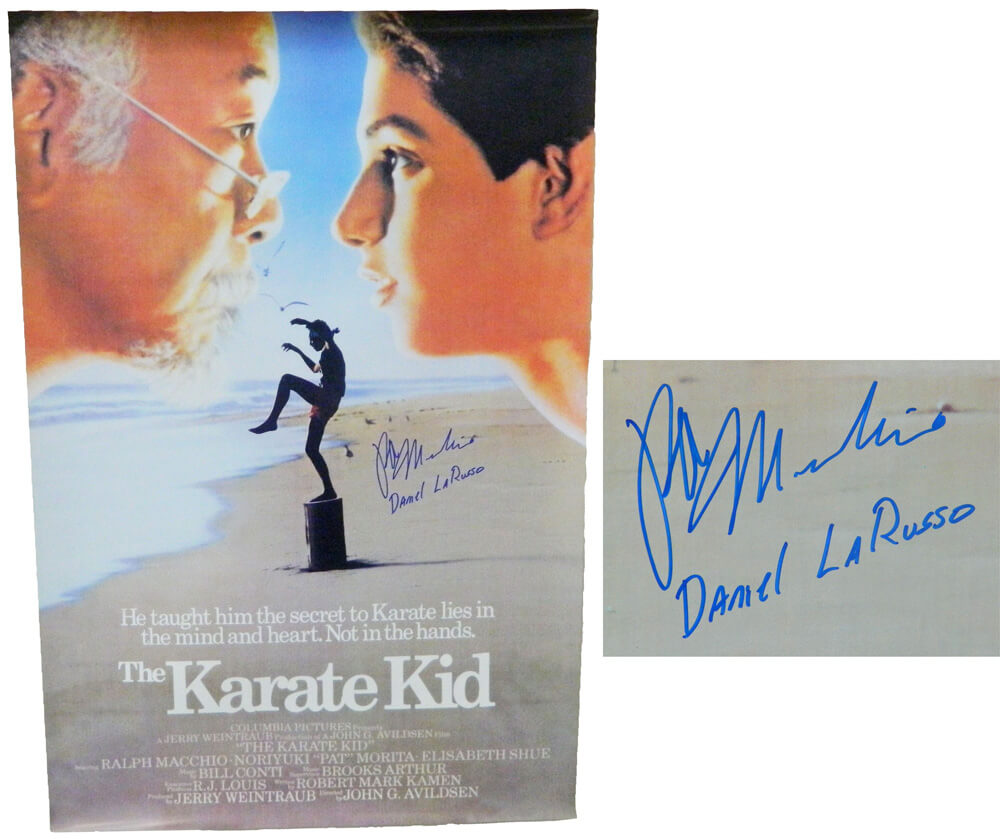 Ralph Macchio Signed The Karate Kid 27x40 Full Size Movie Poster w/Daniel Larusso