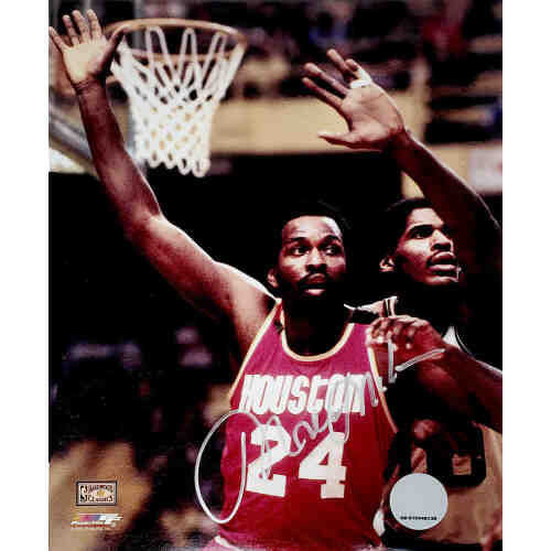 Moses Malone Signed Houston Rockets Action 8x10 Photo