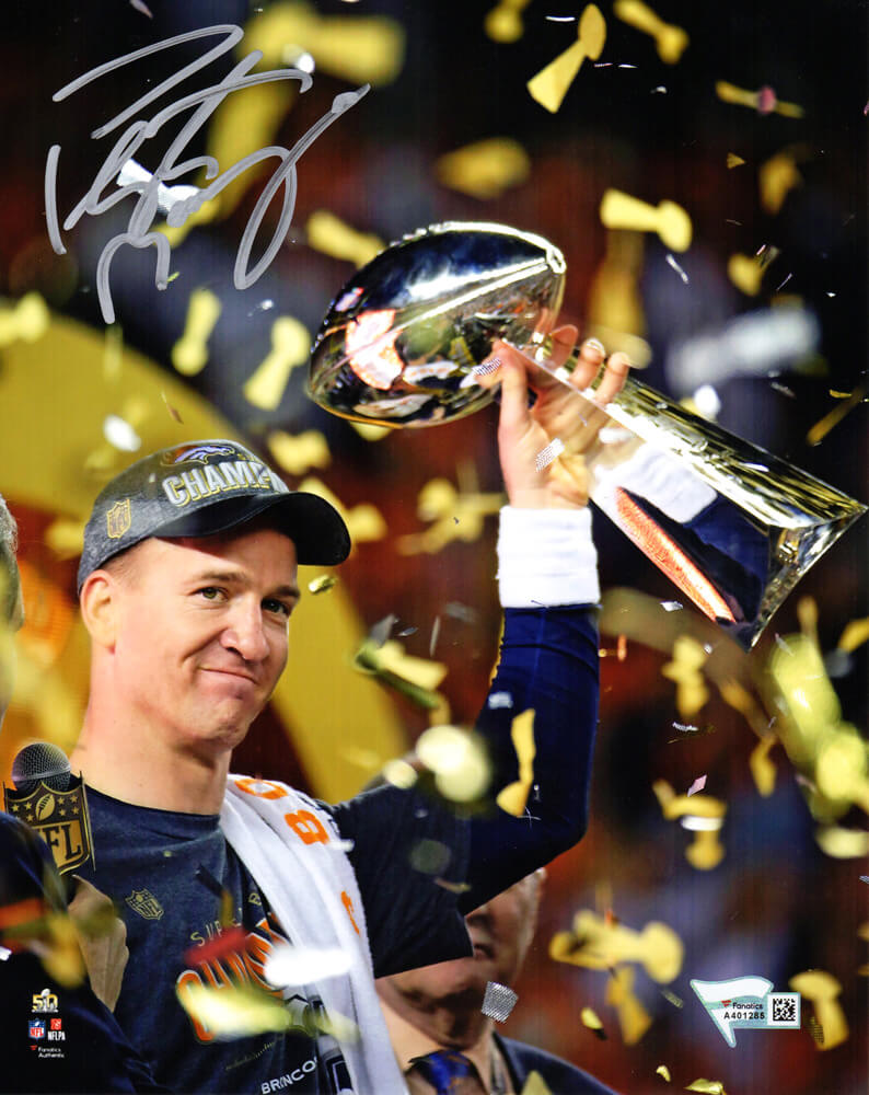 A Denver Broncos Peyton Manning Super Bowl 50 jersey is held up for auction  at the First Annual NASCAR Foundation Honors Gala at the Marriott Marquis  on September 27, 2016 in New York City. Photo by John Angelillo/UPI Stock  Photo - Alamy