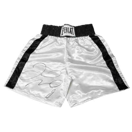 Floyd Mayweather Jr Signed Everlast White Boxing Trunks