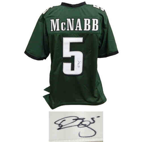 Donovan McNabb Signed Green Custom Football Jersey