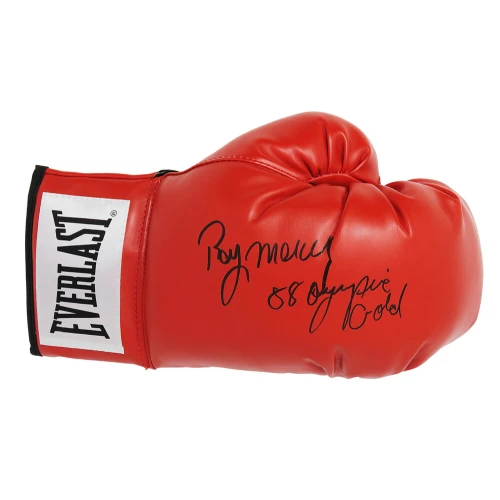Ray Mercer Signed Everlast Red Boxing Glove w/88 Olympic Gold