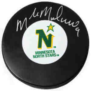 Mike Modano Signed Minnesota North Stars Logo Hockey Puck