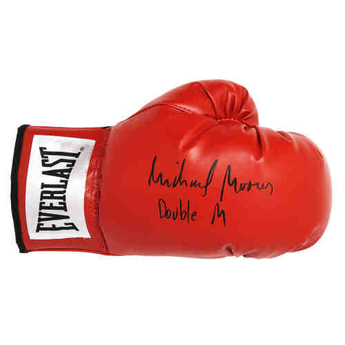 Michael Moorer Signed Everlast Red Boxing Glove w/Double M