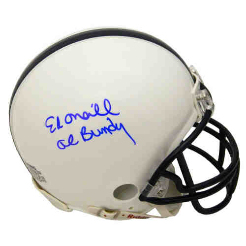 Ed O'Neill Signed Polk High School White Riddell Mini Helmet w/Al Bundy