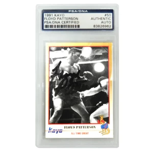 Floyd Patterson Signed 1991 Kayo Boxing Trading Card #50 (PSA/DNA - Encapsulated)