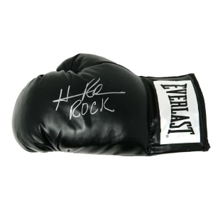 Hasim Rahman Signed Everlast Black Boxing Glove w/Rock