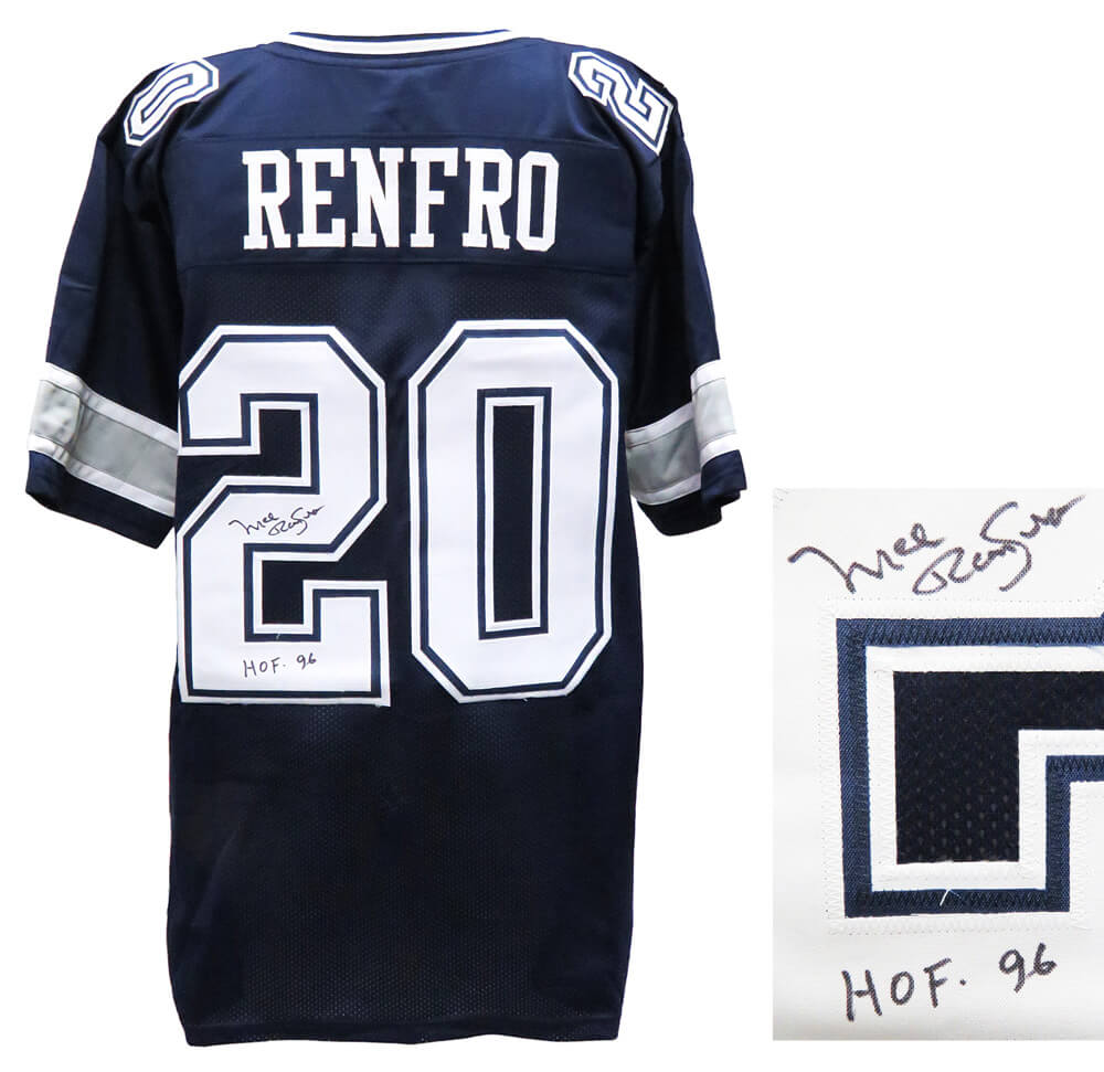 Mel Renfro Signed Custom Dallas Cowboys Navy Jersey XL