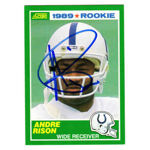 Andre Rison Signed Indianapolis Colts 1989 Score Rookie Card #272