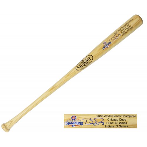 David Ross Signed Louisville Slugger Chicago Cubs 2016 World Series Champion Blonde Bat - Image 2