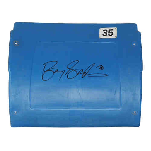 Barry Sanders Signed Detroit Pontiac Silverdome Blue Stadium Seatback