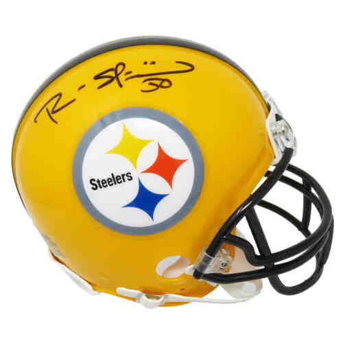 Ryan Shazier Signed Pittsburgh Steelers Gold 75th Anniversary Riddell Mini Helmet