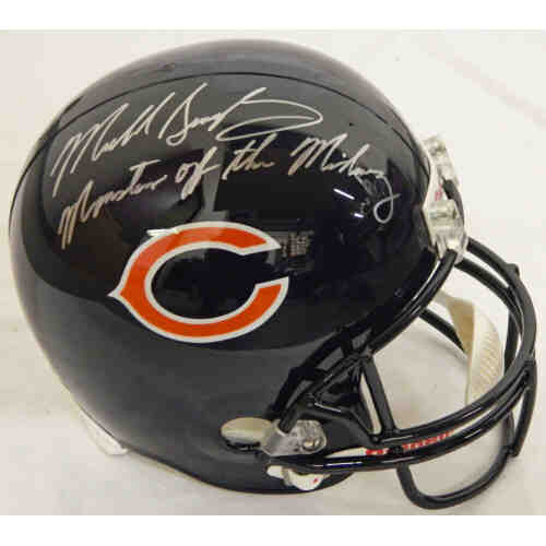 Mike Singletary Signed Bears Riddell F/S Replica Helmet w/Monsters of the Midway