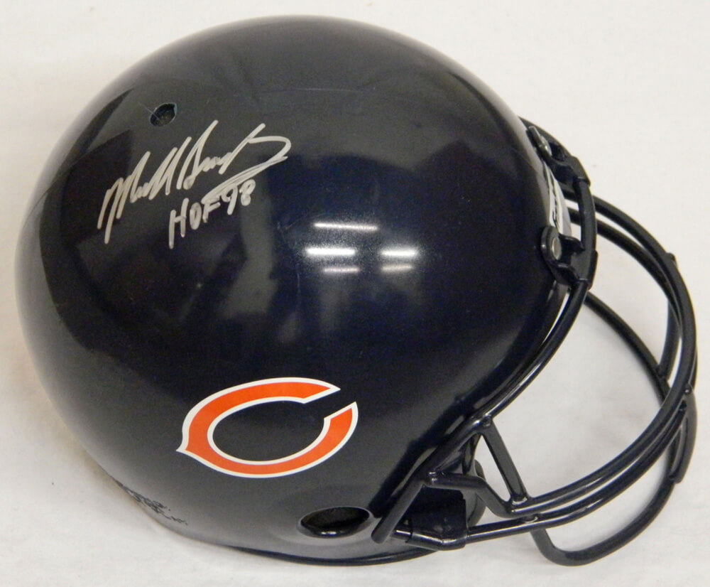 Mike Singletary Signed Chicago Bears Full-Size Youth Replica Helmet w/HOF 98