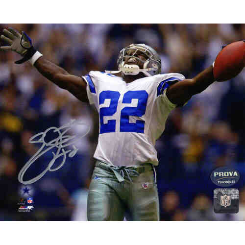 Emmitt Smith Signed Dallas Cowboys Record-Breaker 8x10 Photo