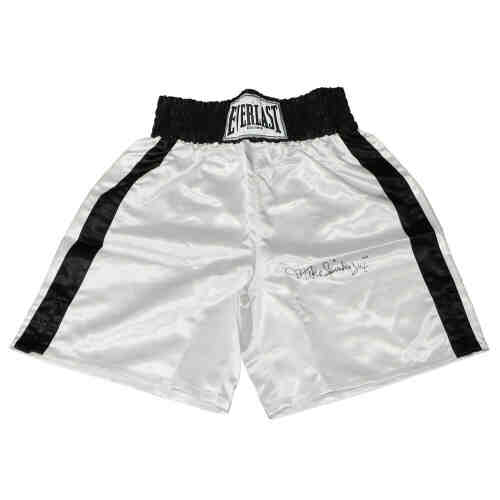 Michael (Mike) Spinks Signed Everlast White Boxing Trunks w/Jinx