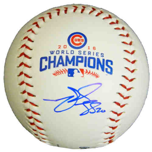 Matt Szczur Signed Chicago Cubs 2016 World Series Champions White Logo Baseball