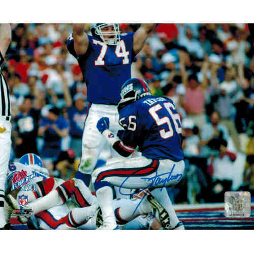Lawrence Taylor Signed Giants Super Bowl XXI Celebration 8x10 Photo
