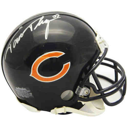 Tom Thayer Signed Chicago Bears Riddell Replica Mini Helmet