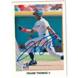 Frank Thomas Signed White Sox 1990 Leaf Rookie Card #300