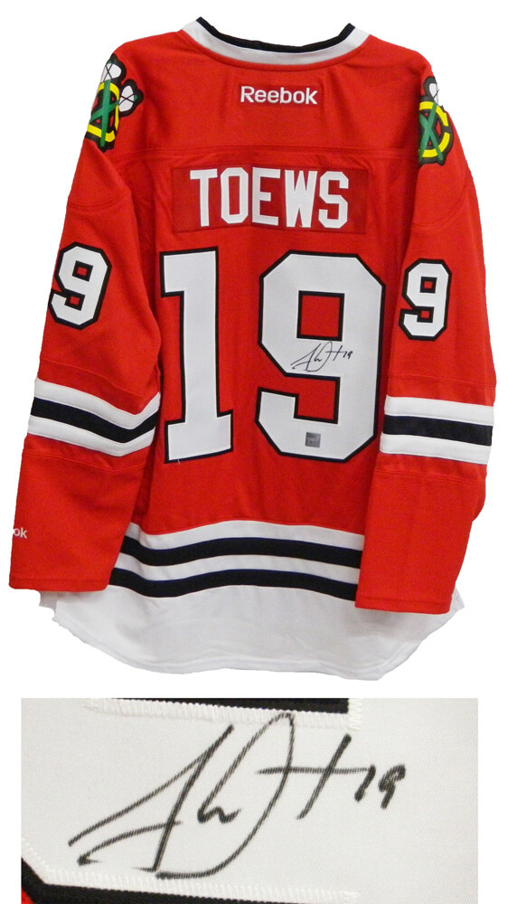 JONATHAN TOEWS Signed Blackhawks Red Reebok Premier Jersey ...